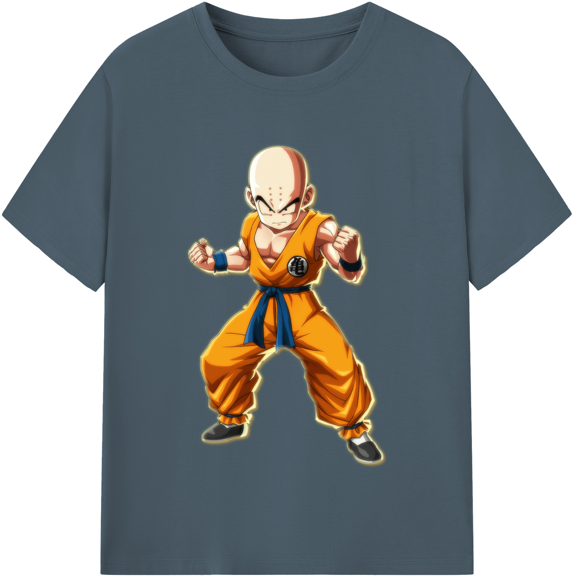 （画像用） ドラゴンボール クリリン DRAGON BALL krillin 綿100％半袖Tシャツ（フロントプリント）